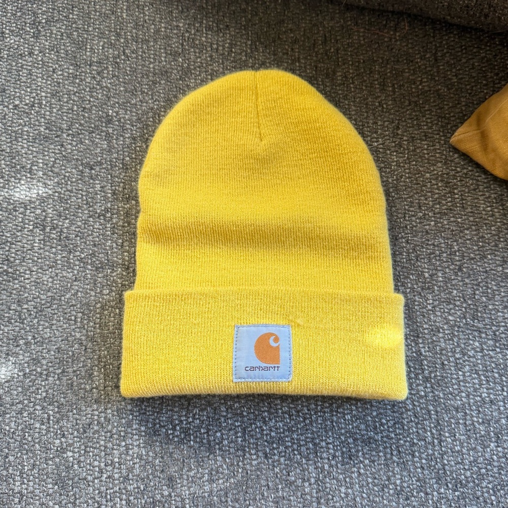 Yellow Carhartt beanie